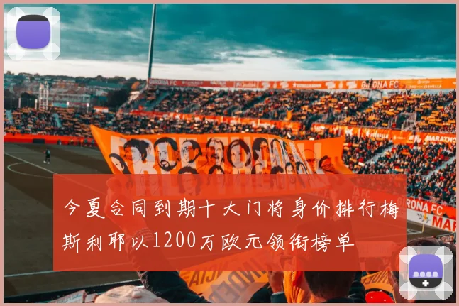 今夏合同到期十大门将身价排行梅斯利耶以1200万欧元领衔榜单